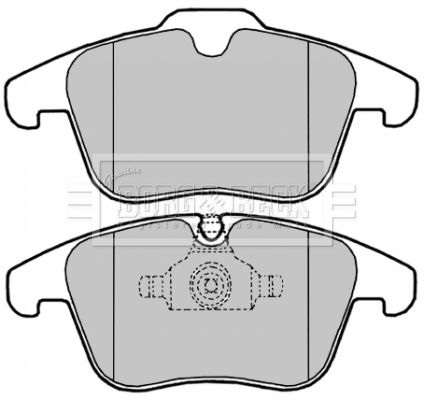 BORG & BECK Комплект тормозных колодок, дисковый тормоз BBP2023
